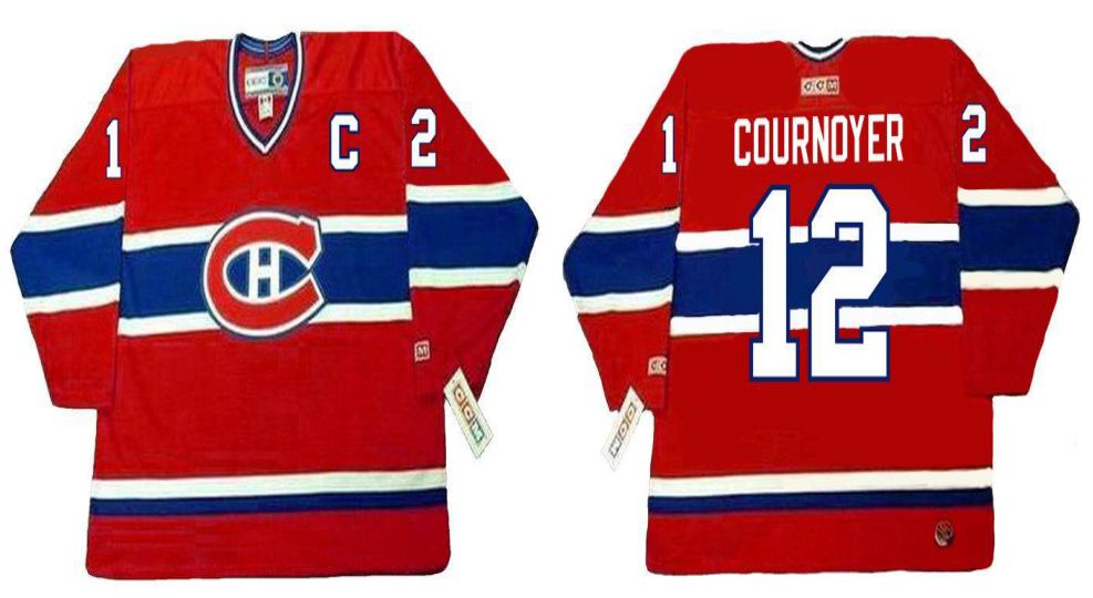 2019 Men Montreal Canadiens #12 Cournoyer Red CCM NHL jerseys